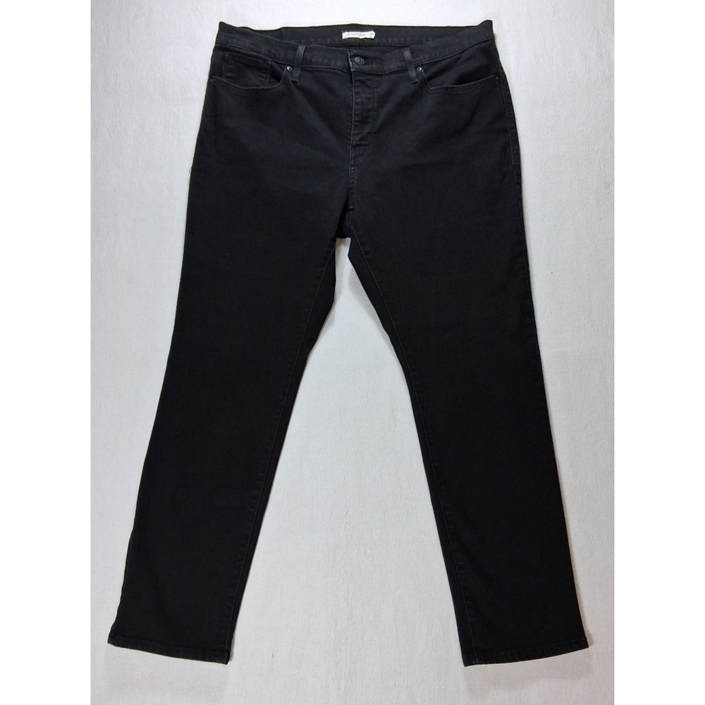 Levi's 311 Shaping Skinny Leg Jeans Womens Size 18W Black Mid Rise Stretch Denim